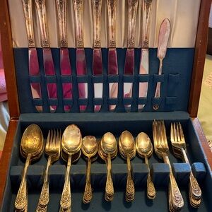 Vintage Elegant Silver Cutlery Set